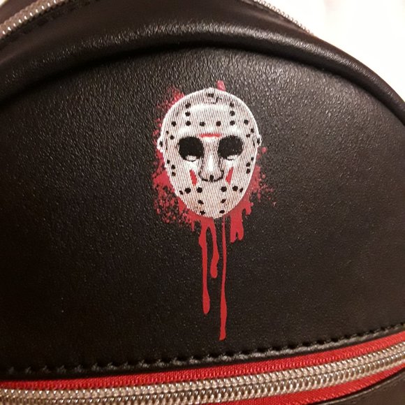 Loungefly Horror Friday the 13th Jason Forest Cabin Mini Backpack From Hot Topic - Picture 2 of 7